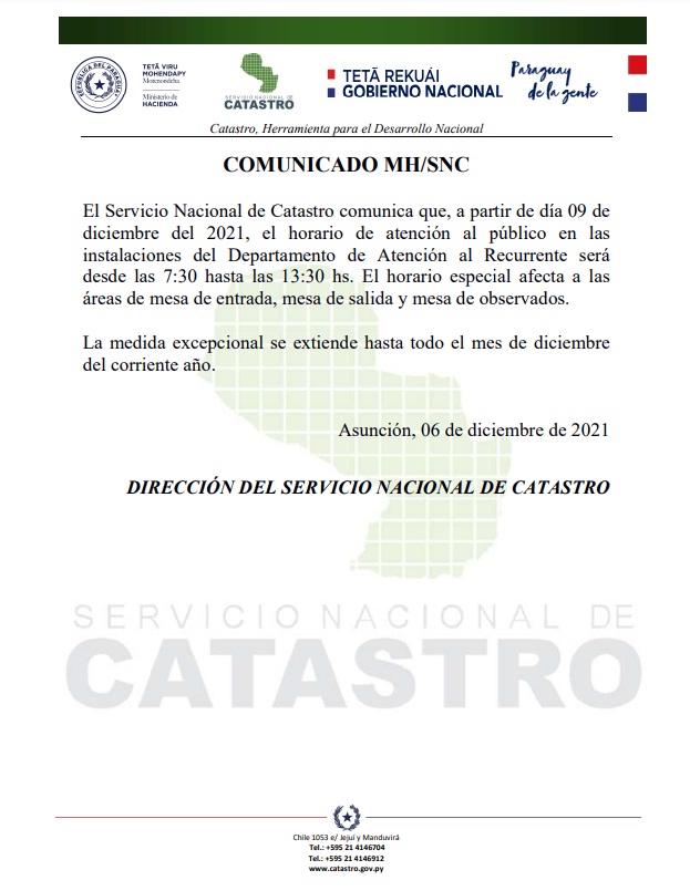 COMUNICADO SNC